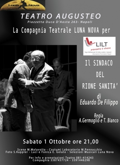 1 ottobre 2022 - IL SINDACO DEL RIONE SANITA' - Teatro Augusteo - Napoli