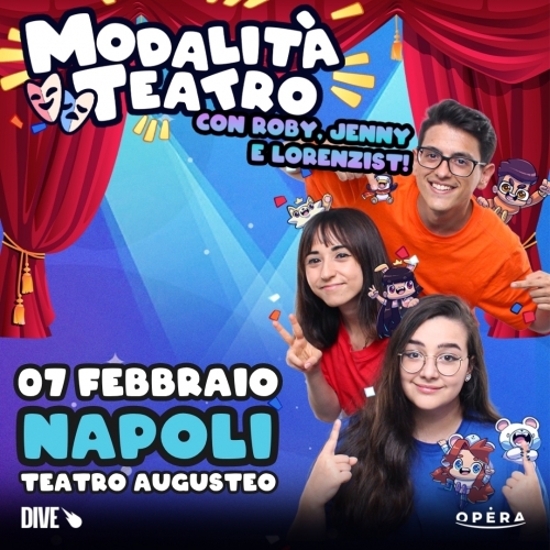 7 febbraio 2026 - ROBY, JENNY e LORENZIST - TEATRO AUGUSTEO - Napoli